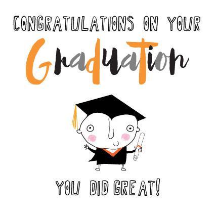 Pink Pig Cards - Graduation (Male)