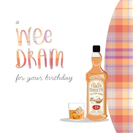 Pink Pig Cards - Wee Dram Birthday