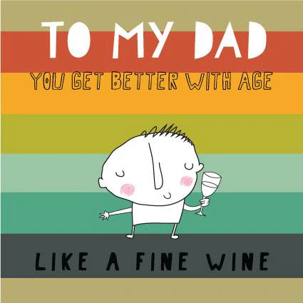 Pink Pig Cards - Father's Day - Like a Fine Wine