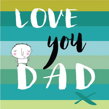 Pink Pig Cards - Father's Day - Love You Dad