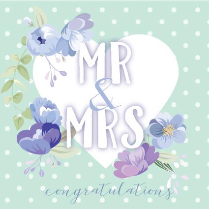 Pink Pig Cards - Mr & Mrs