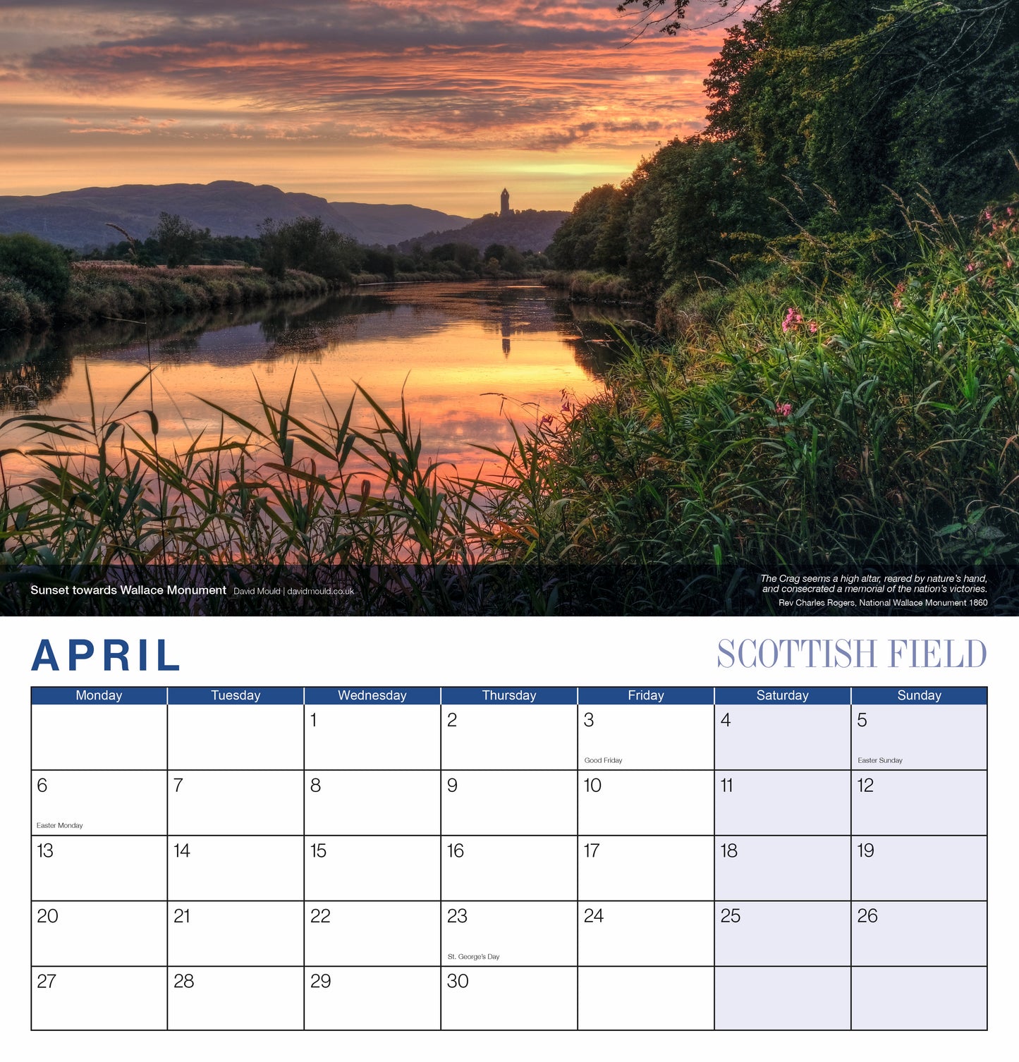 Scottish Field Deluxe Large Calendar 2026