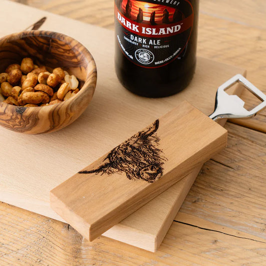 Selbrae House - Highland Cow Beech Bottle Opener