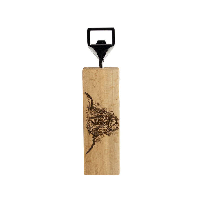 Selbrae House - Highland Cow Beech Bottle Opener