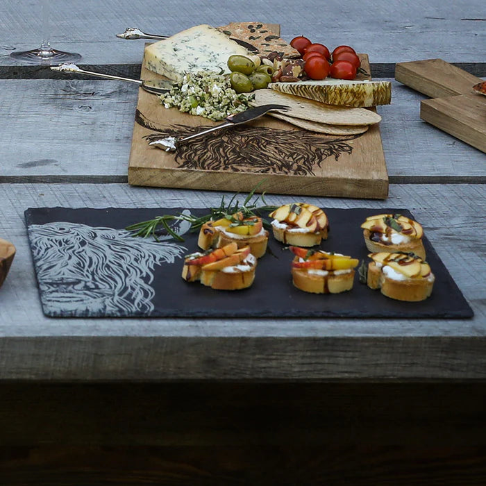Selbrae House - Highland Cow Slate Cheese Board