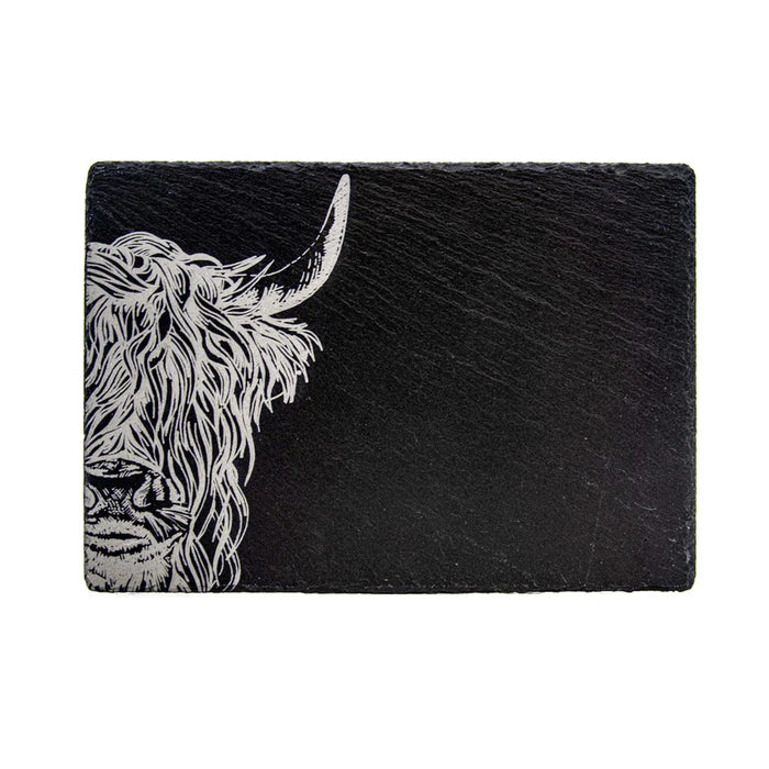 Selbrae House - Highland Cow Slate Cheese Board