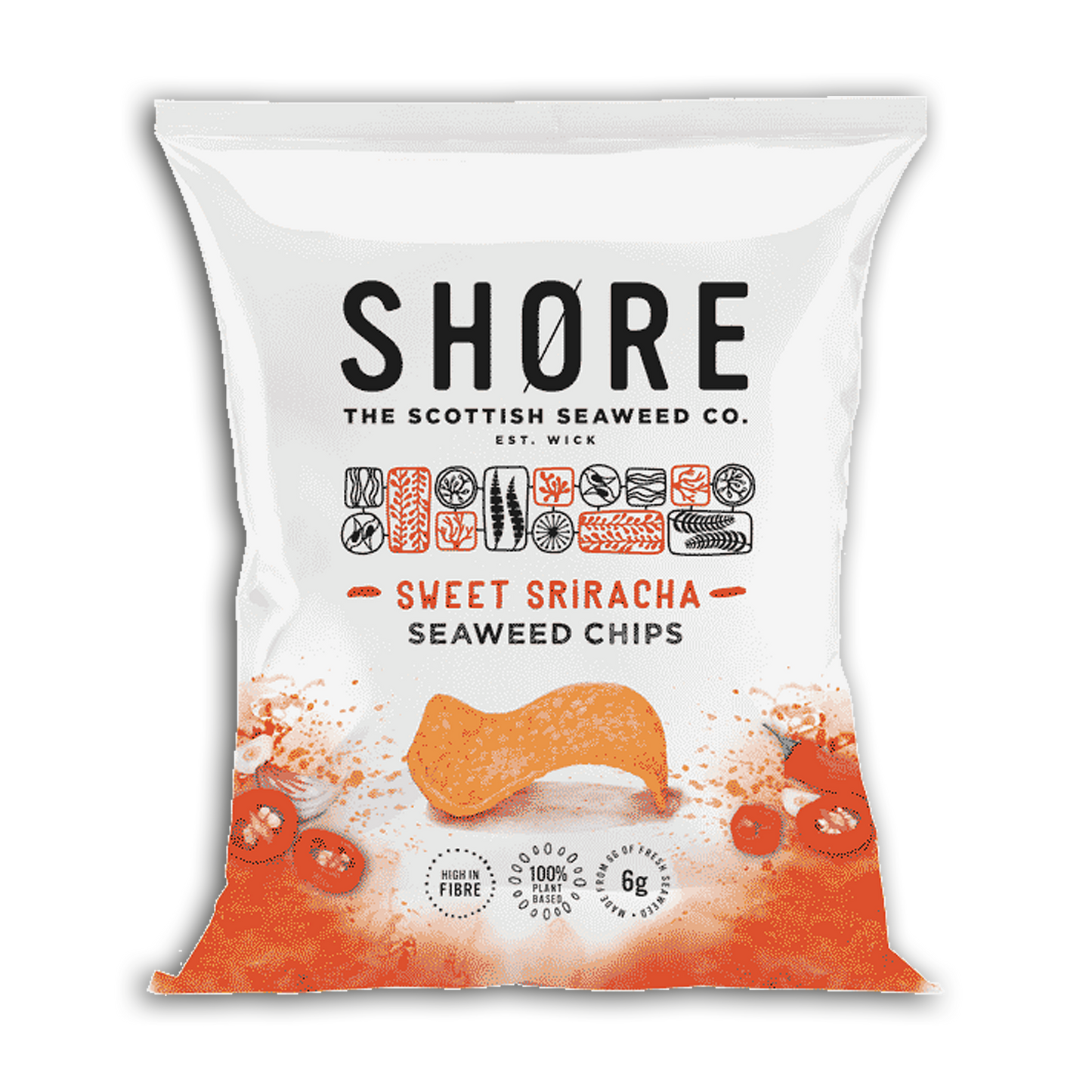 The Scottish Seaweed Co Sweet Sriracha Seaweed Chips