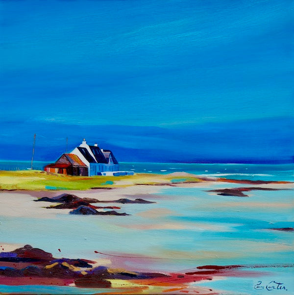 Scotland's Artists - Beach Row and Barn, Tiree