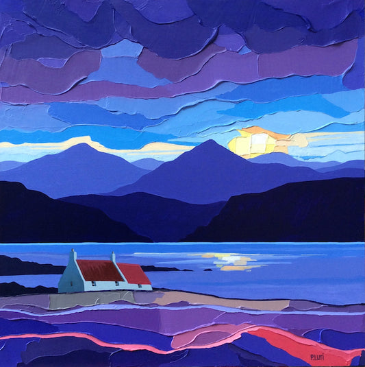 Scotland's Artists - Evening Glow over the Croft