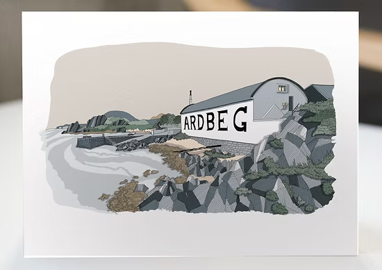 Turadh Design Co - Ardbeg Distillery Islay Greeting Card