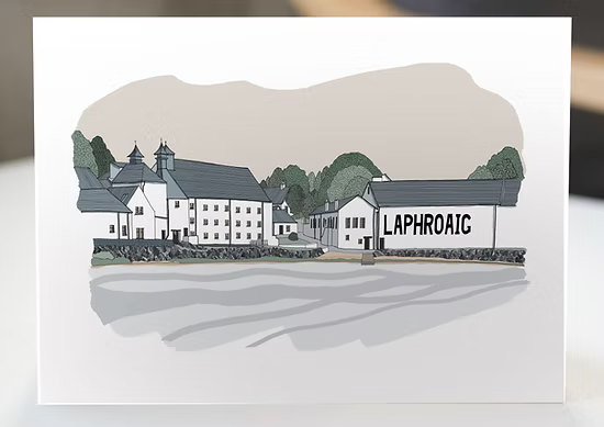 Turadh Design Co - Laphroaig Distillery Islay Greeting Card
