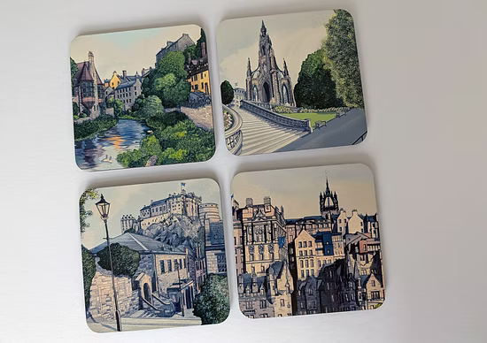 Turadh Design Co - Edinburgh Illustrated Coaster Set
