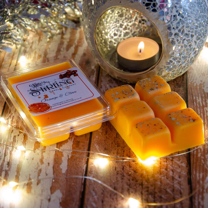 The Stirling Candle Company - Orange & Clove - Wax Melt Clamshell