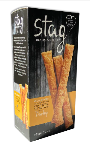 Stag Bakeries Gourmet Cheese Straws with Dunlop