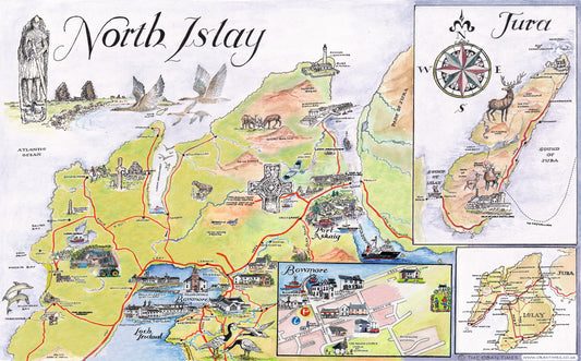 Islay North Map Tea Towel - SAVE 10%