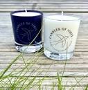 Candles of Tiree Blue Glass Tumbler Candle